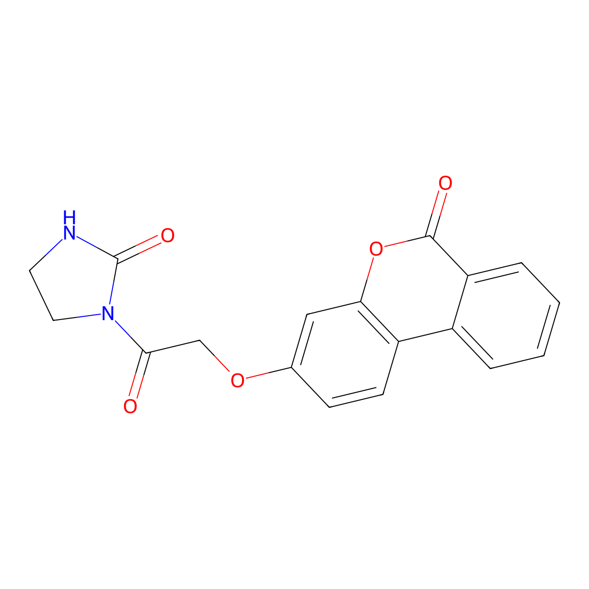 1-{[(6-oxo-6H-benzo[c]chromen-3-yl)oxy]acetyl}imidazolidin-2-one molecular structure, CAS 1282129-70-7