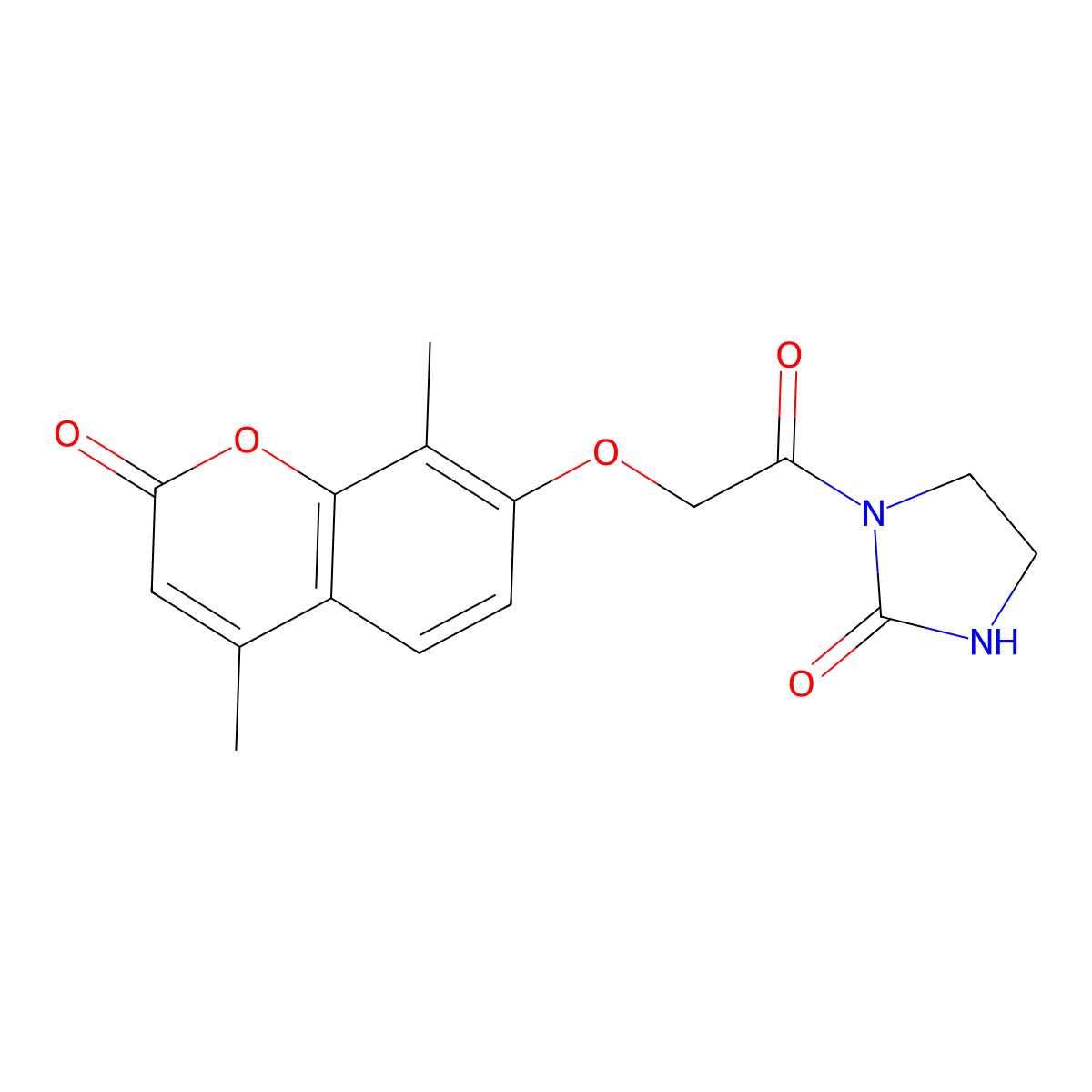 1-[2-(4,8-Dimethyl-2-oxochromen-7-yl)oxyacetyl]imidazolidin-2-one molecular structure, CAS 1282130-00-0