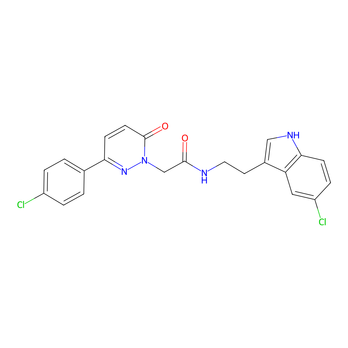 N-[2-(5-chloro-1H-indol-3-yl)ethyl]-2-[3-(4-chlorophenyl)-6-oxopyridazin-1(6H)-yl]acetamide molecular structure, CAS 1282130-05-5