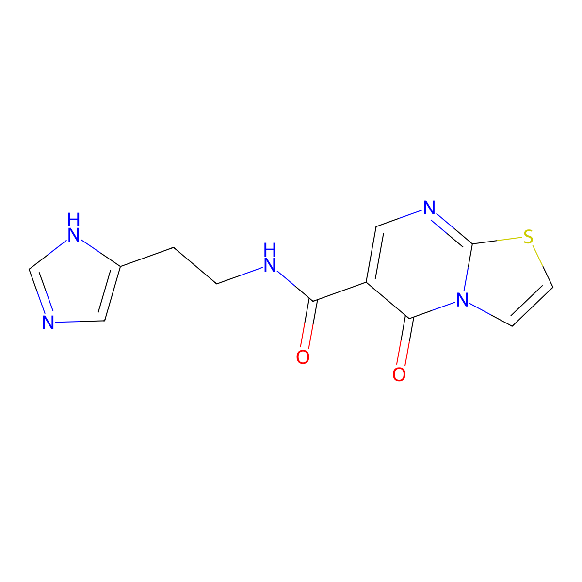 N-[2-(1H-imidazol-4-yl)ethyl]-5-oxo-5H-[1,3]thiazolo[3,2-a]pyrimidine-6-carboxamide molecular structure, CAS 1282130-15-7