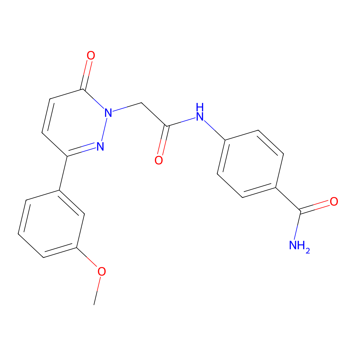 4-({[3-(3-methoxyphenyl)-6-oxopyridazin-1(6H)-yl]acetyl}amino)benzamide molecular structure, CAS 1282130-53-3