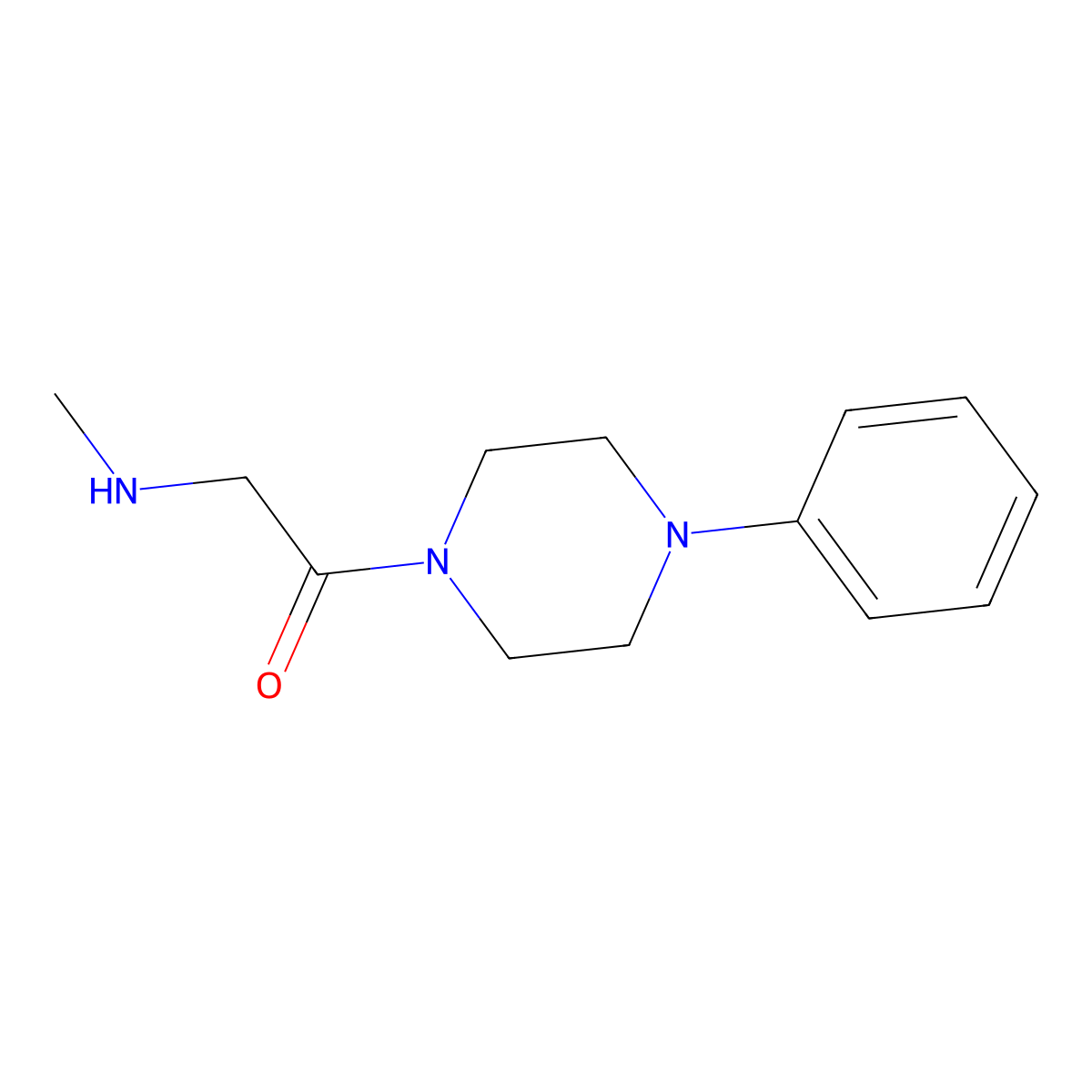 2-(Methylamino)-1-(4-phenylpiperazin-1-yl)ethanone molecular structure, CAS 1282130-63-5