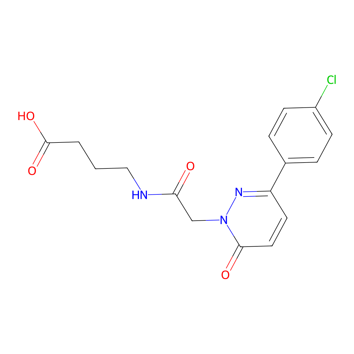 4-({[3-(4-chlorophenyl)-6-oxopyridazin-1(6H)-yl]acetyl}amino)butanoic acid molecular structure, CAS 1282131-12-7