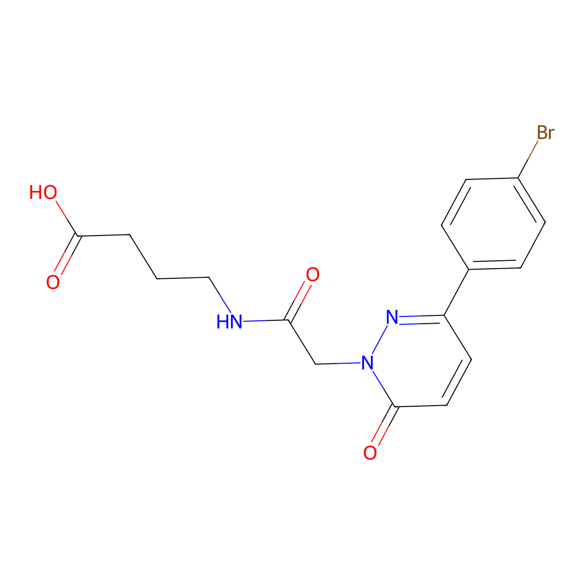 4-({[3-(4-bromophenyl)-6-oxopyridazin-1(6H)-yl]acetyl}amino)butanoic acid molecular structure, CAS 1282131-24-1