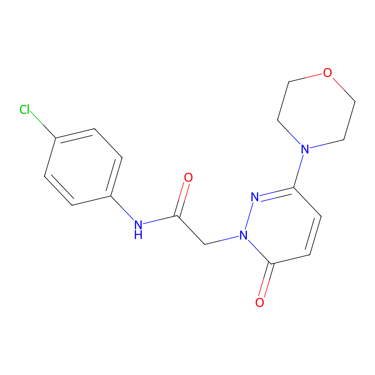 N-(4-chlorophenyl)-2-[3-(morpholin-4-yl)-6-oxopyridazin-1(6H)-yl]acetamide molecular structure, CAS 1282131-58-1
