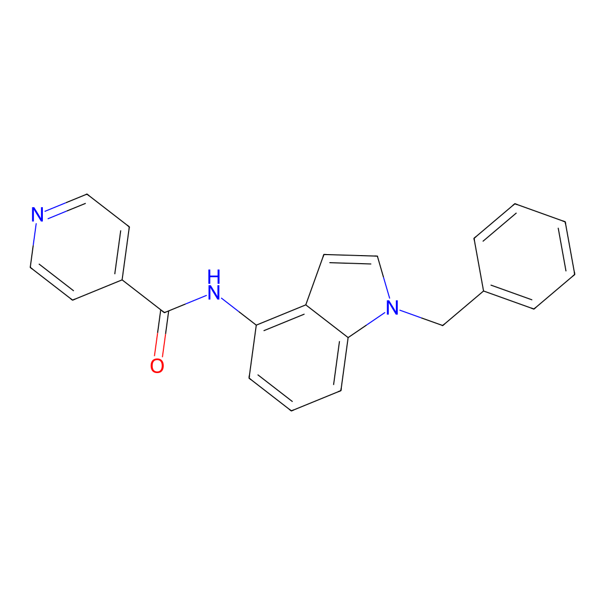 N-(1-benzyl-1H-indol-4-yl)isonicotinamide molecular structure, CAS 1282133-13-4
