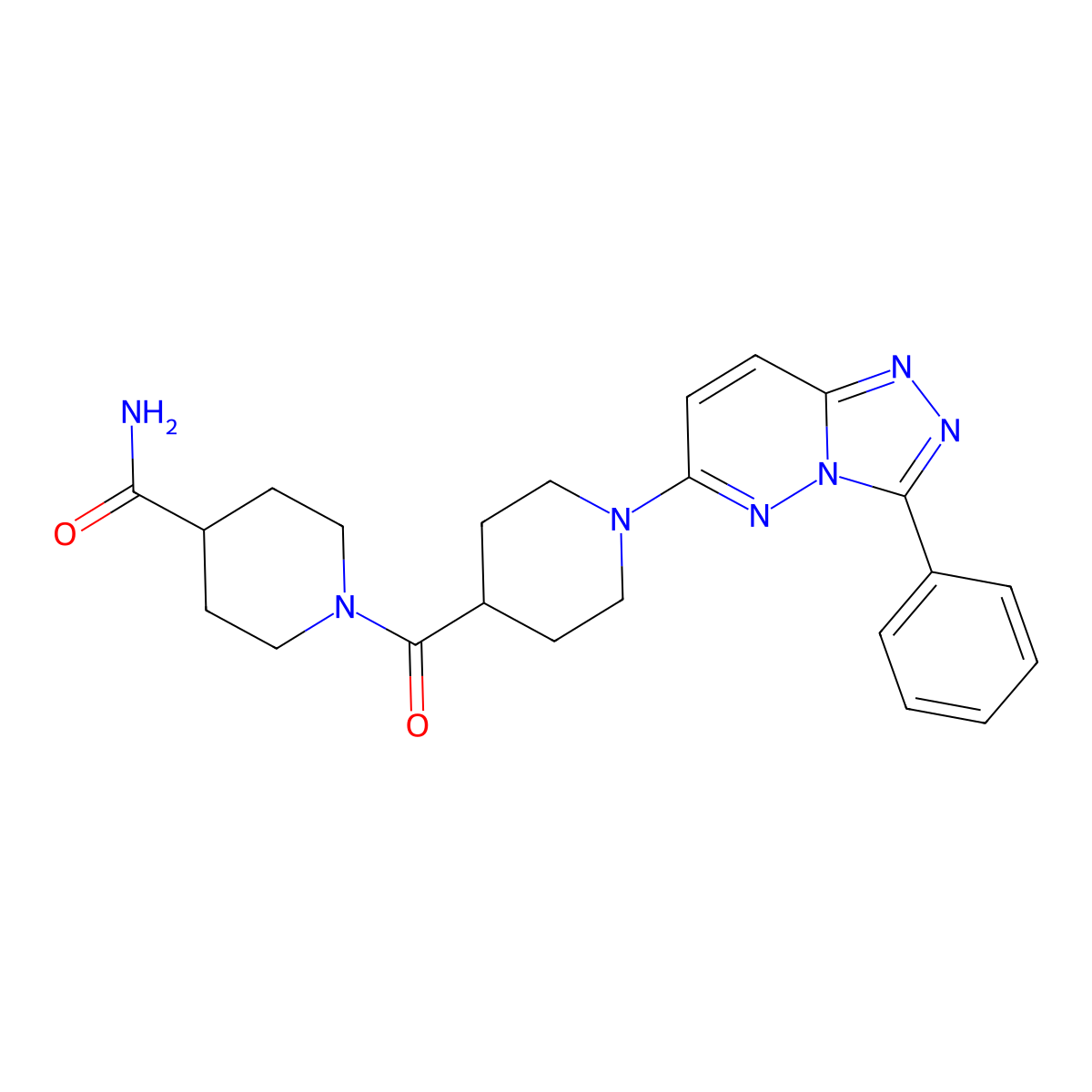 1-{[1-(3-Phenyl[1,2,4]triazolo[4,3-b]pyridazin-6-yl)piperidin-4-yl]carbonyl}piperidine-4-carboxamide molecular structure, CAS 1282133-69-0