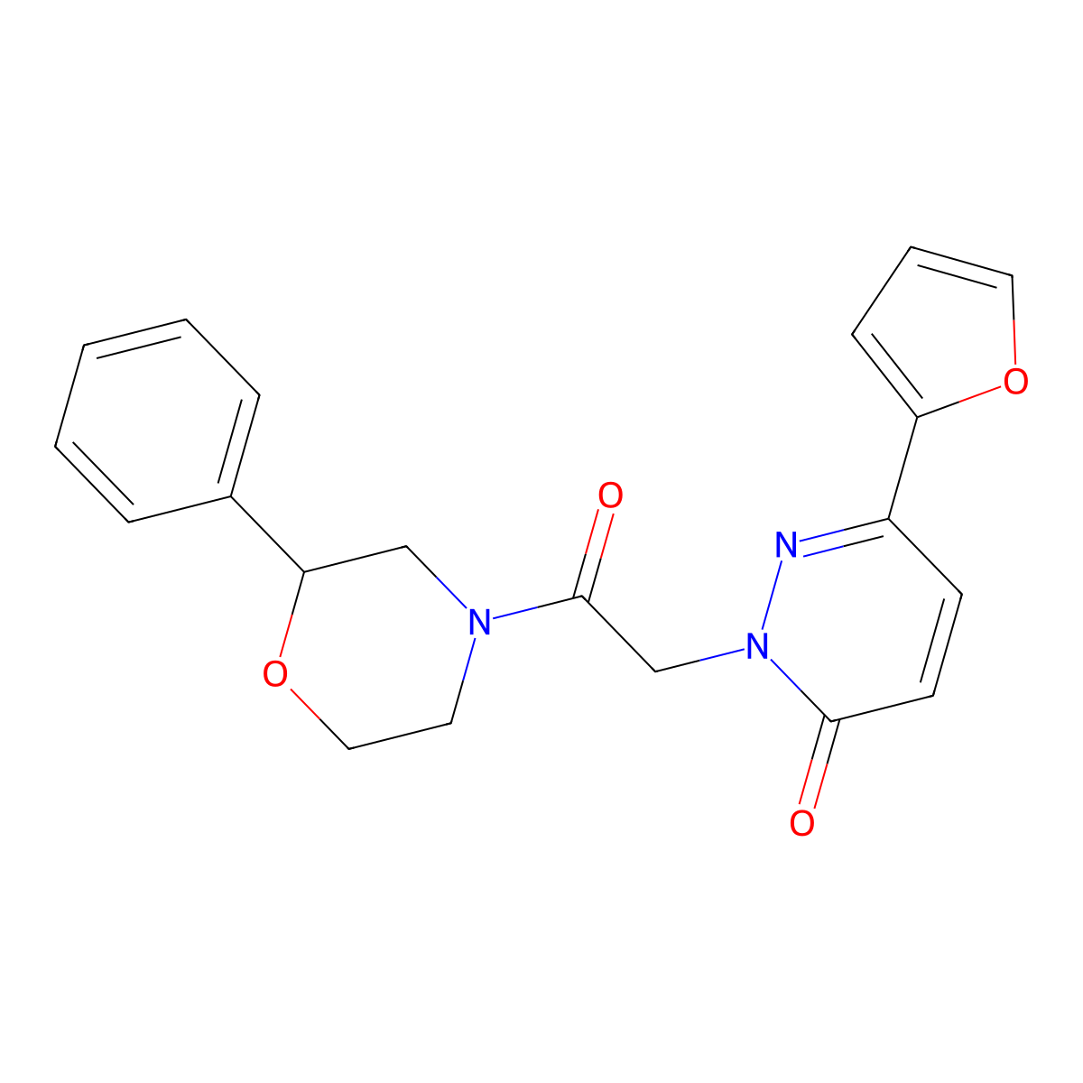6-(2-furyl)-2-[2-oxo-2-(2-phenylmorpholino)ethyl]-3(2H)-pyridazinone molecular structure, CAS 1282133-86-1