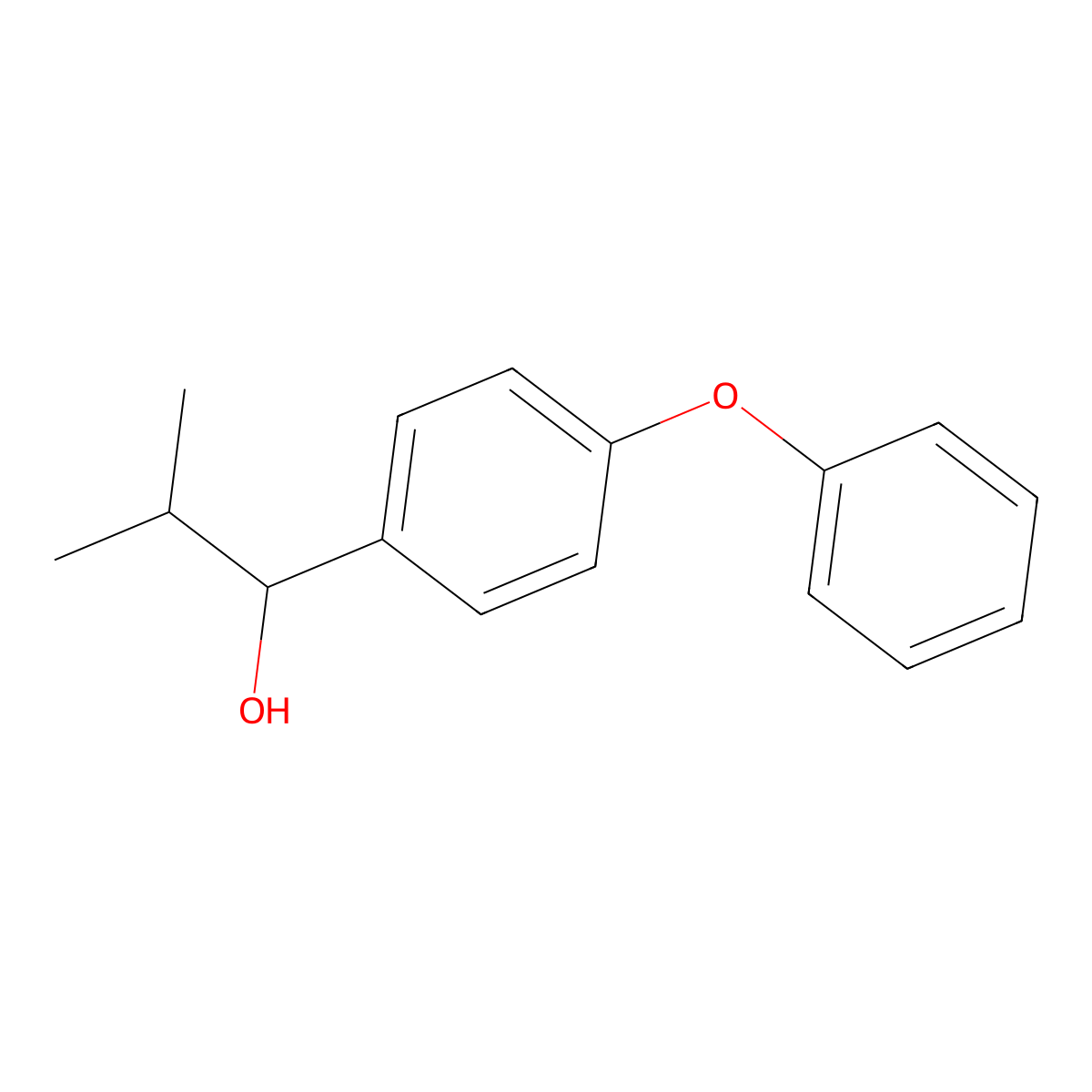 2-Methyl-1-(4-phenoxyphenyl)propan-1-ol molecular structure, CAS 1282136-86-0