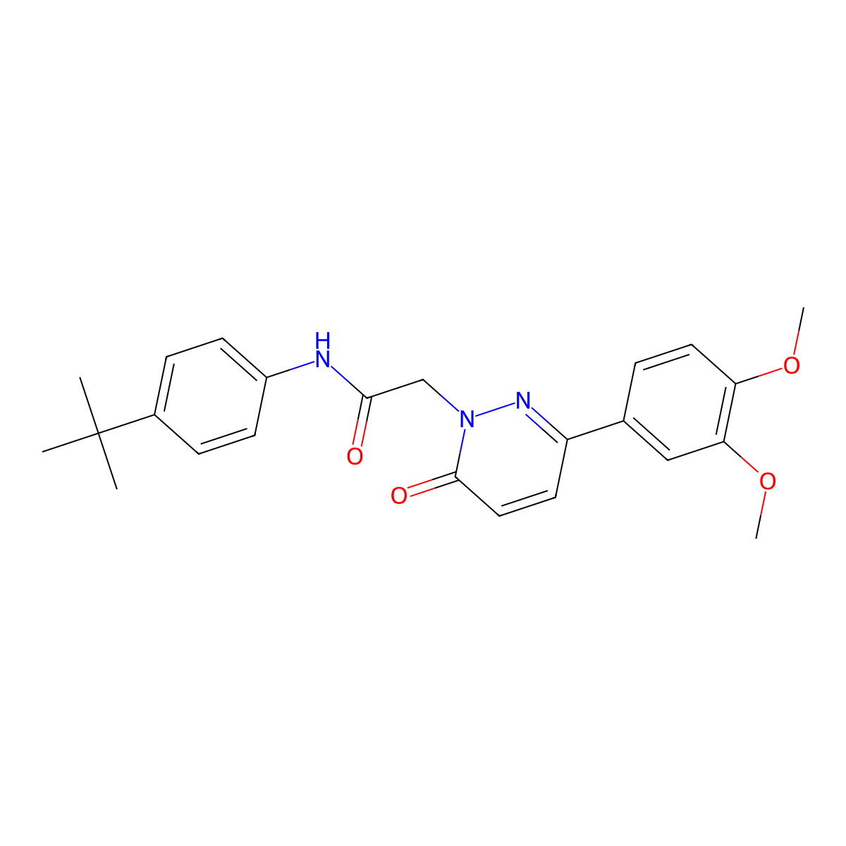 N-(4-tert-butylphenyl)-2-[3-(3,4-dimethoxyphenyl)-6-oxopyridazin-1(6H)-yl]acetamide molecular structure, CAS 1282140-52-6