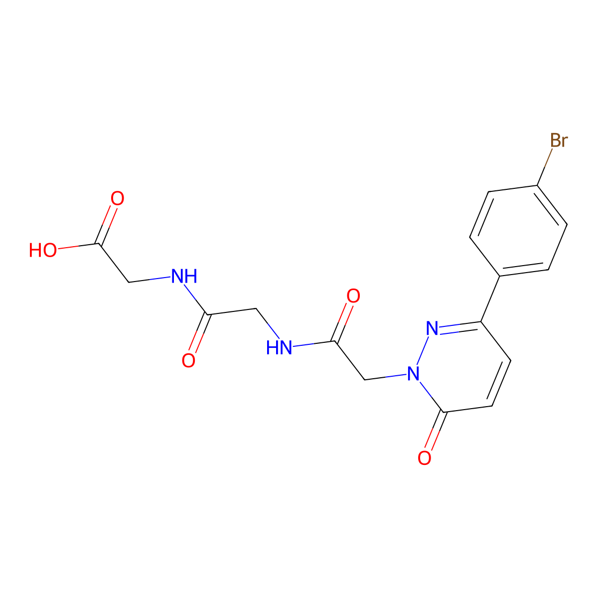 N-{[3-(4-bromophenyl)-6-oxopyridazin-1(6H)-yl]acetyl}glycylglycine molecular structure, CAS 1282140-88-8