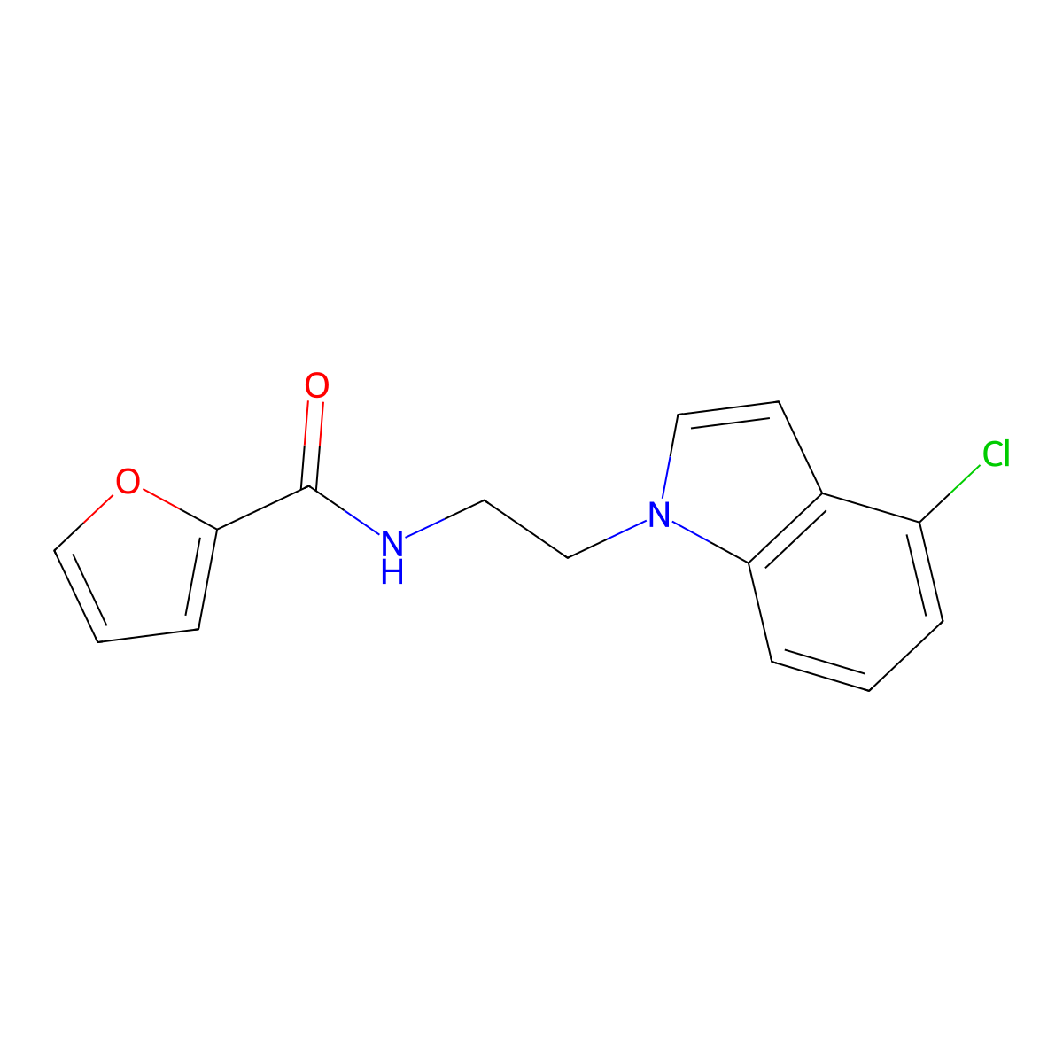 N-[2-(4-chloro-1H-indol-1-yl)ethyl]-2-furamide molecular structure, CAS 1282141-36-9