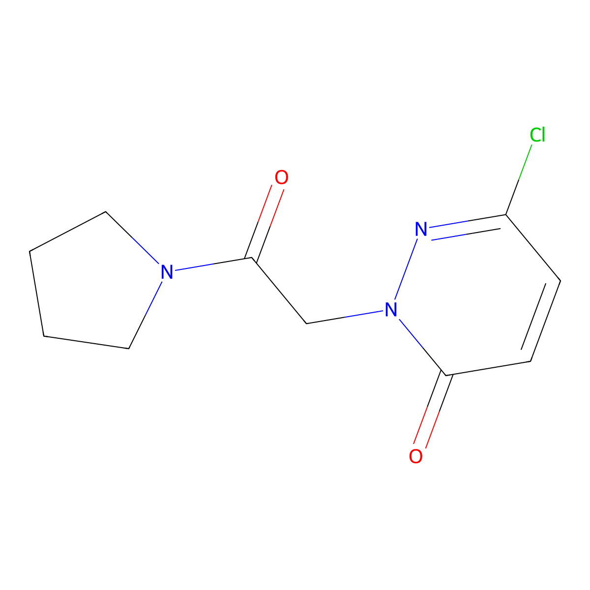 6-chloro-2-(2-oxo-2-(pyrrolidin-1-yl)ethyl)pyridazin-3(2H)-one molecular structure, CAS 1282141-77-8