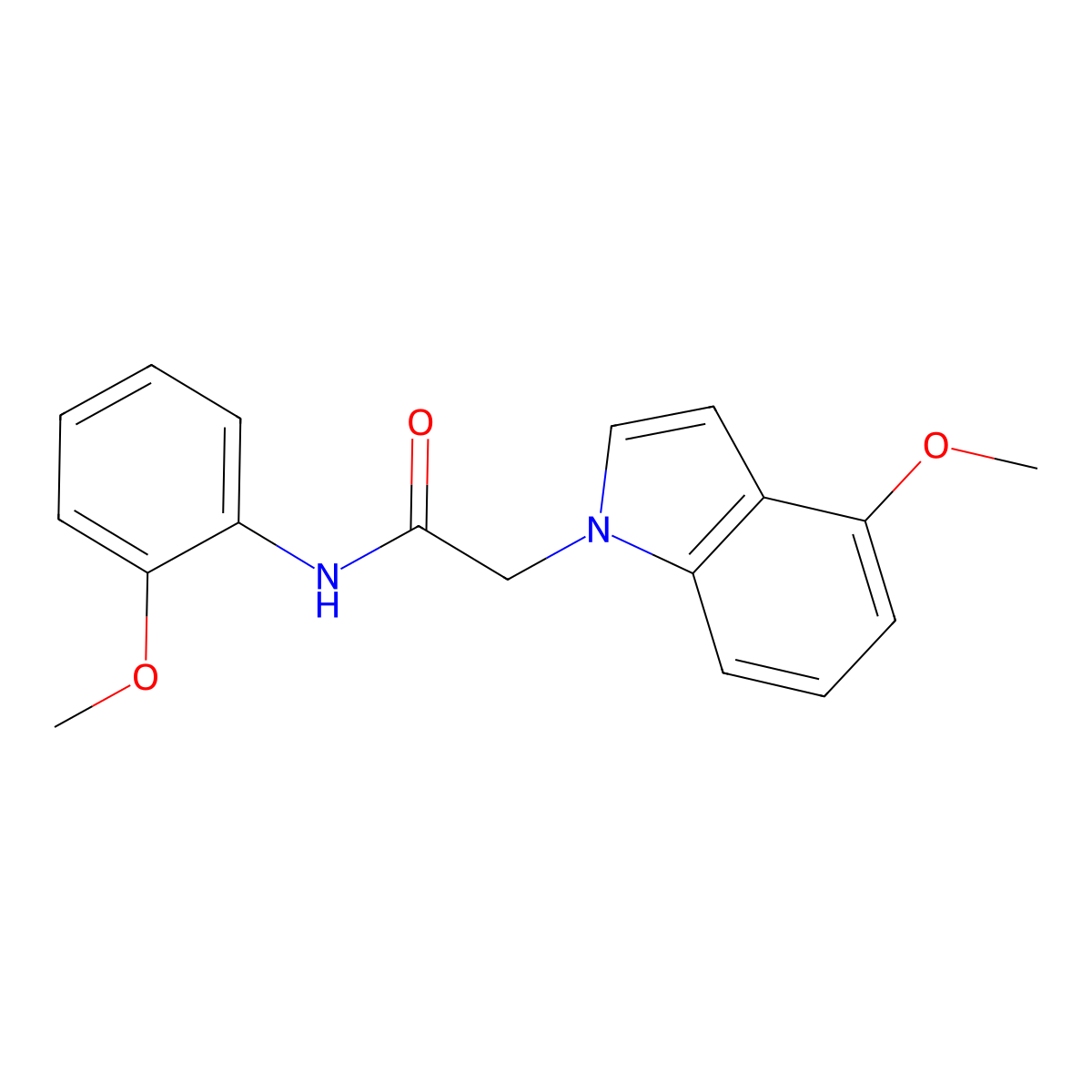 2-(4-methoxy-1H-indol-1-yl)-N-(2-methoxyphenyl)acetamide molecular structure, CAS 1282141-94-9