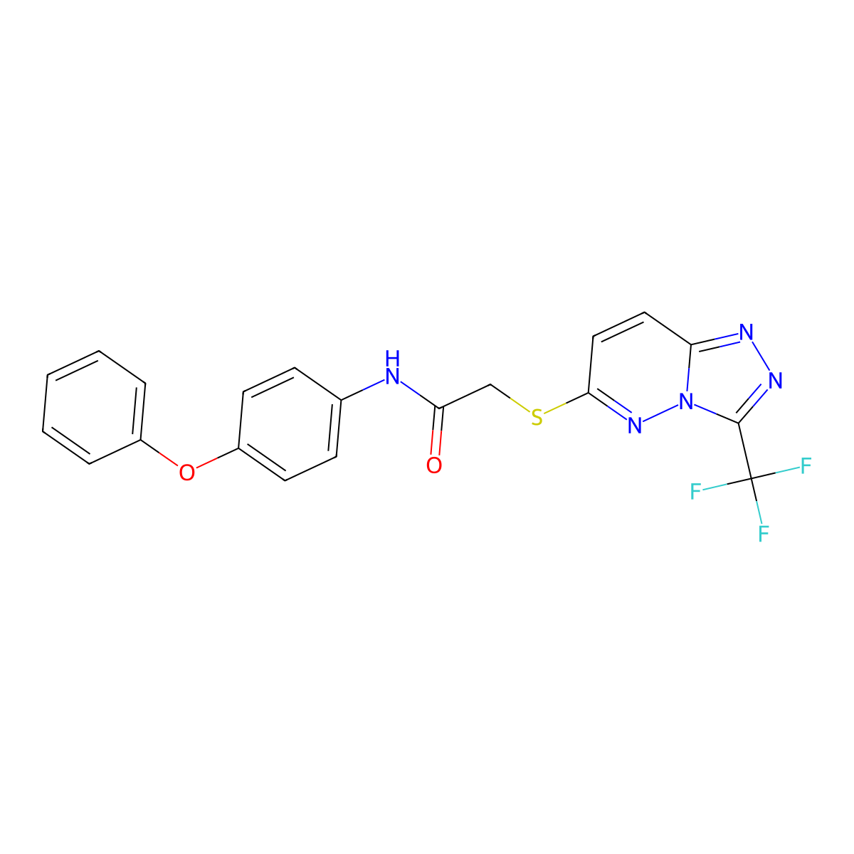 N-(4-phenoxyphenyl)-2-{[3-(trifluoromethyl)[1,2,4]triazolo[4,3-b]pyridazin-6-yl]sulfanyl}acetamide molecular structure, CAS 1282142-13-5