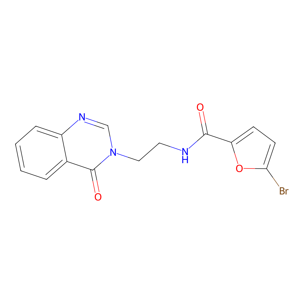 5-bromo-N-[2-(4-oxoquinazolin-3(4H)-yl)ethyl]furan-2-carboxamide molecular structure, CAS 1282142-64-6