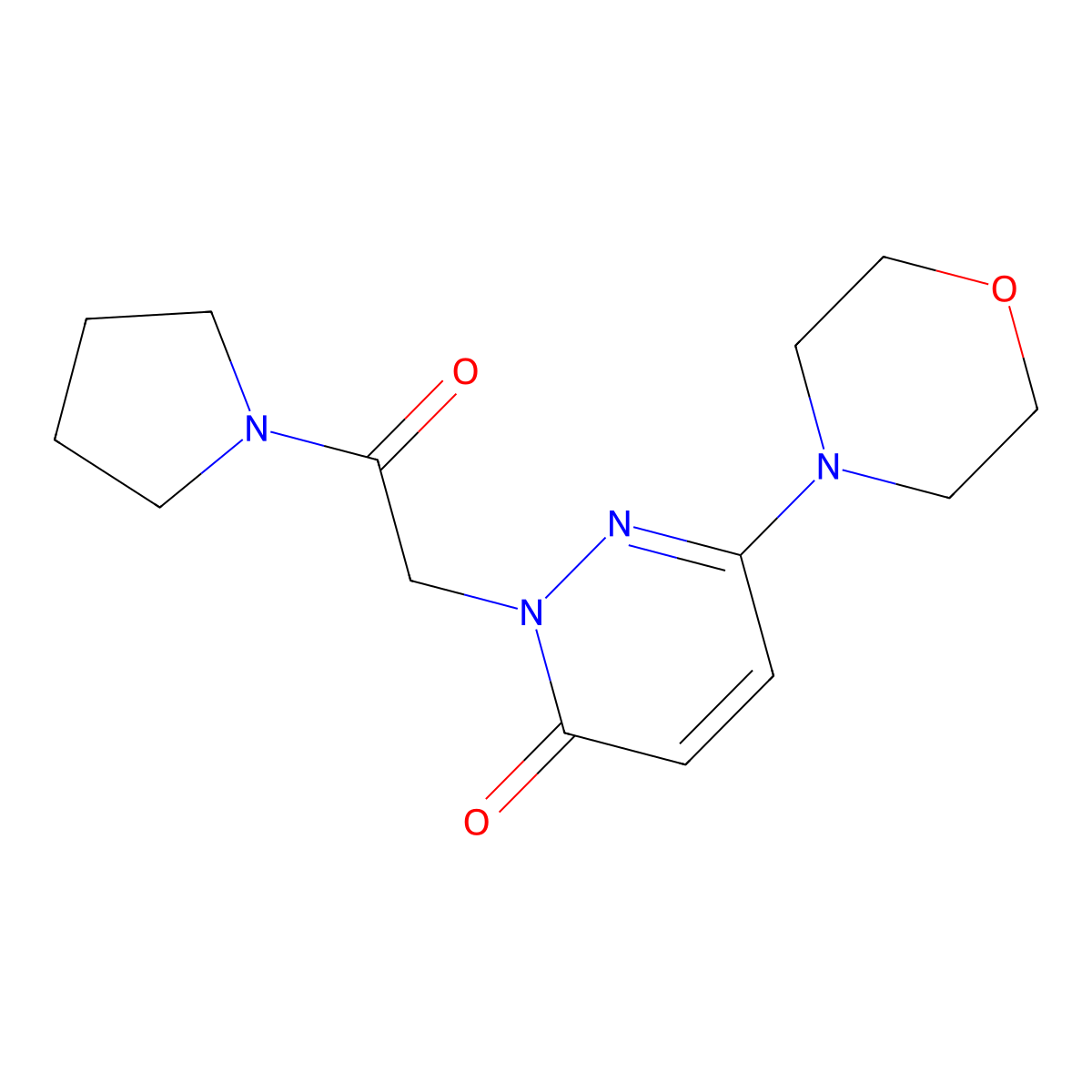 6-(morpholin-4-yl)-2-[2-oxo-2-(pyrrolidin-1-yl)ethyl]pyridazin-3(2H)-one molecular structure, CAS 1282142-77-1