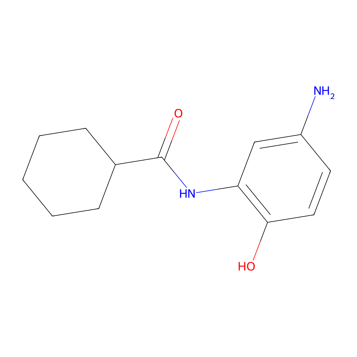 N-(5-amino-2-hydroxyphenyl)cyclohexanecarboxamide molecular structure, CAS 1282142-87-3