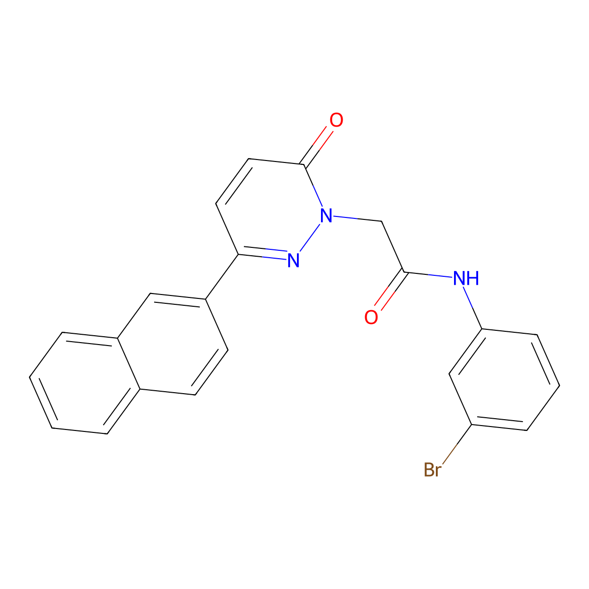 N-(3-bromophenyl)-2-(3-(naphthalen-2-yl)-6-oxopyridazin-1(6H)-yl)acetamide molecular structure, CAS 1282143-26-3