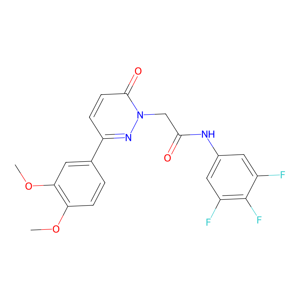 2-[3-(3,4-dimethoxyphenyl)-6-oxopyridazin-1(6H)-yl]-N-(3,4,5-trifluorophenyl)acetamide molecular structure, CAS 1282143-40-1