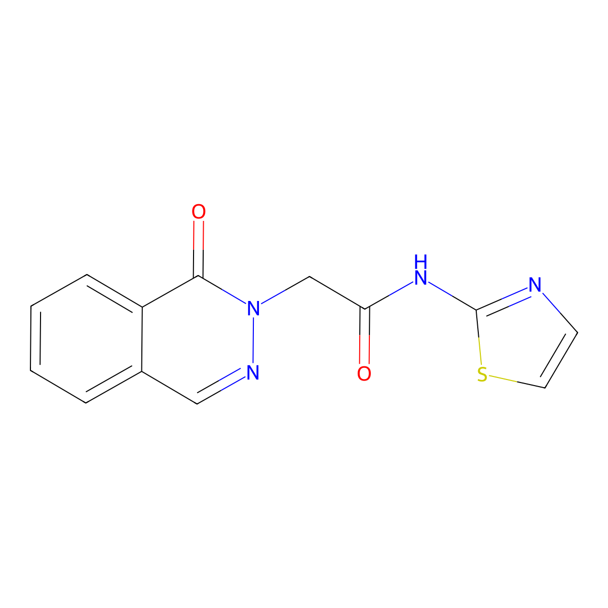 2-(1-oxophthalazin-2(1H)-yl)-N-(1,3-thiazol-2-yl)acetamide molecular structure, CAS 1282143-56-9