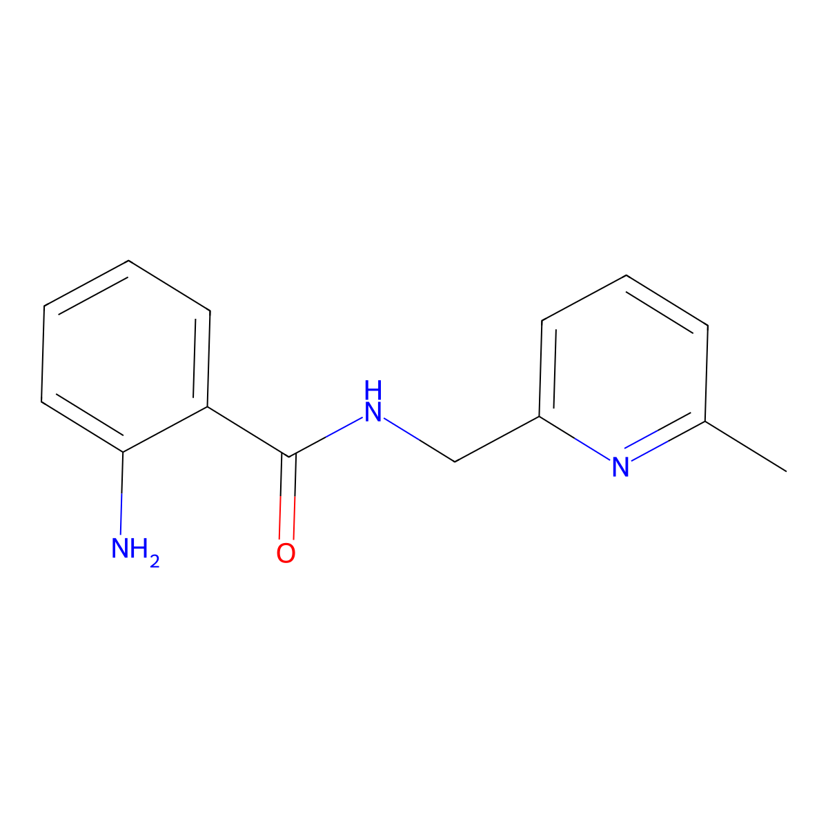 2-amino-N-[(6-methylpyridin-2-yl)methyl]benzamide molecular structure, CAS 1282176-17-3