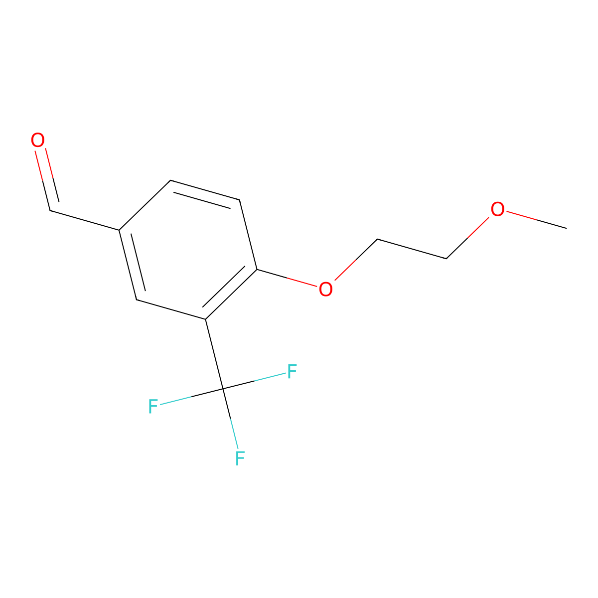 4-(2-Methoxyethoxy)-3-(trifluoromethyl)benzaldehyde molecular structure, CAS 1282194-32-4