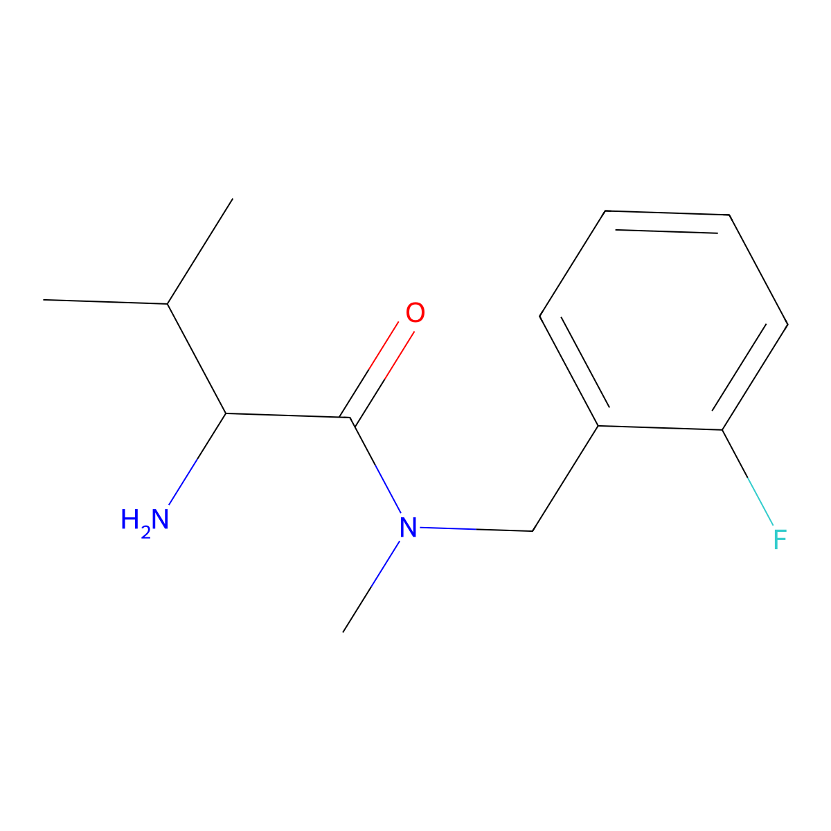 (S)-2-Amino-N-(2-fluoro-benzyl)-3,N-dimethyl-butyramide molecular structure, CAS 1282250-89-8