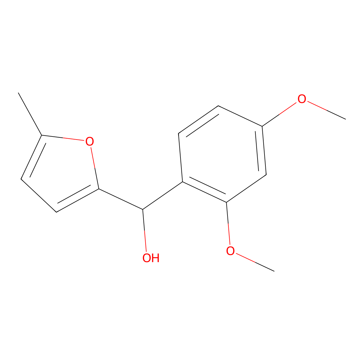 (2,4-Dimethoxyphenyl)(5-methylfuran-2-yl)methanol molecular structure, CAS 1282275-47-1