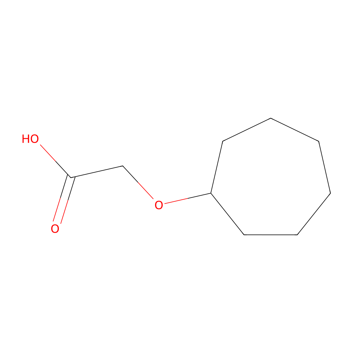 2-(Cycloheptyloxy)acetic acid molecular structure, CAS 1282285-88-4
