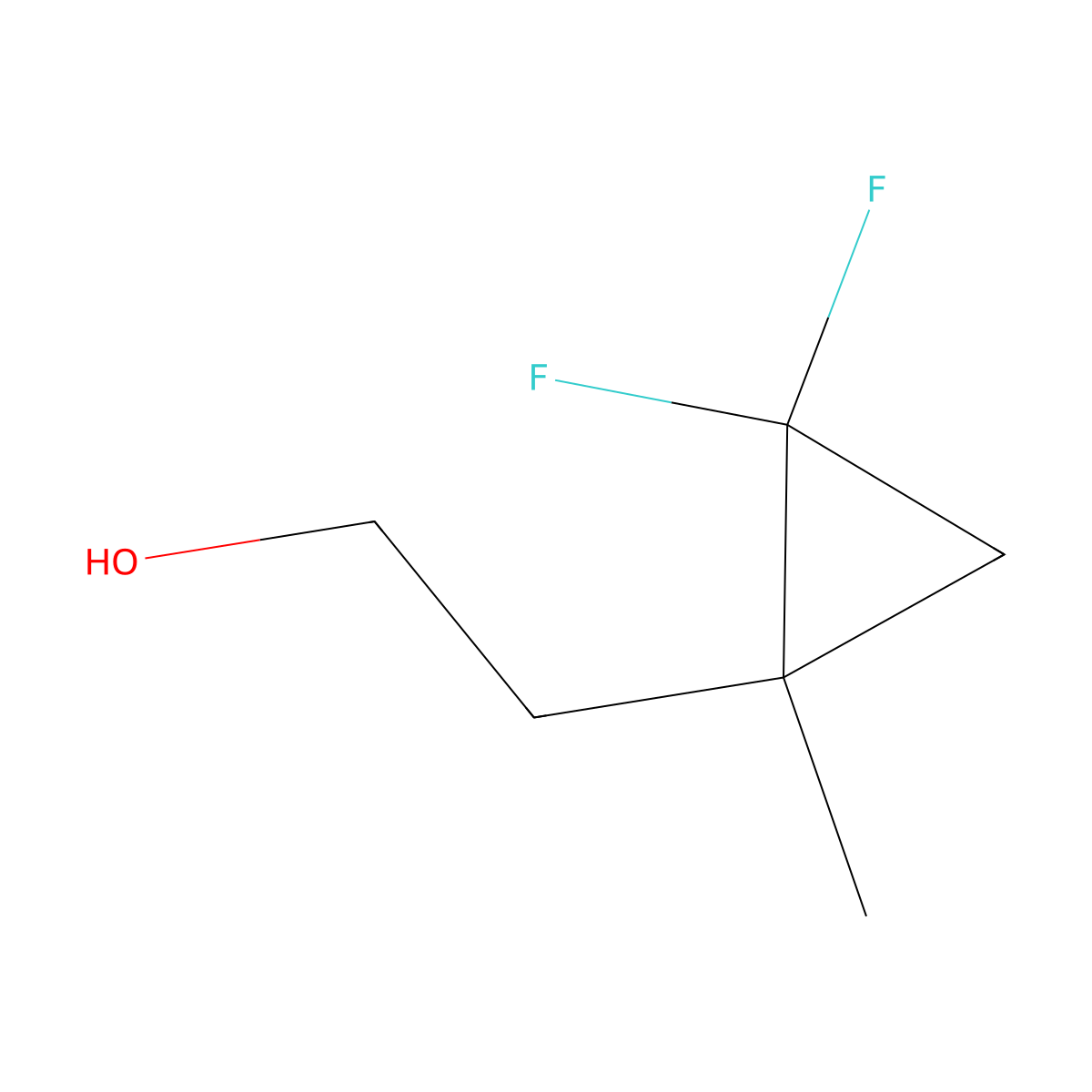 2-(2,2-Difluoro-1-methylcyclopropyl)ethan-1-OL molecular structure, CAS 128230-71-7