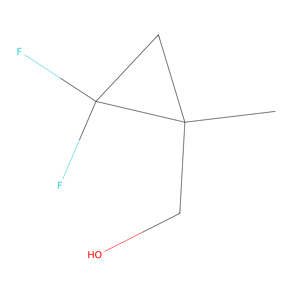 (2,2-Difluoro-1-methylcyclopropyl)methanol molecular structure, CAS 128230-72-8
