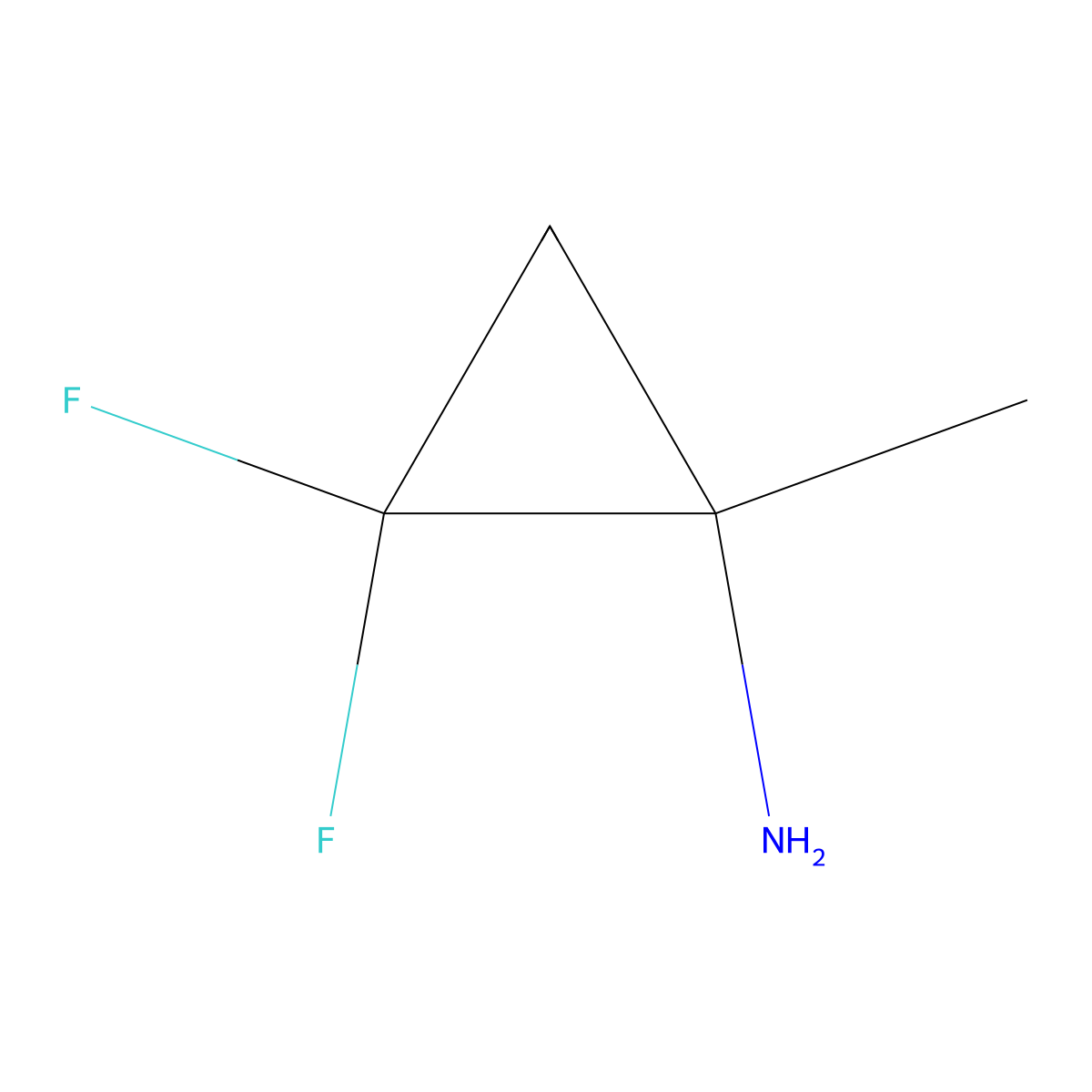 2,2-Difluoro-1-methylcyclopropan-1-amine molecular structure, CAS 128230-77-3