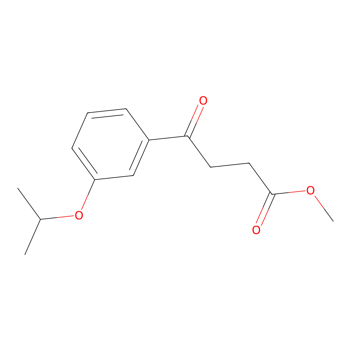 Methyl 4-(3-isopropoxyphenyl)-4-oxobutanoate molecular structure, CAS 1282305-53-6