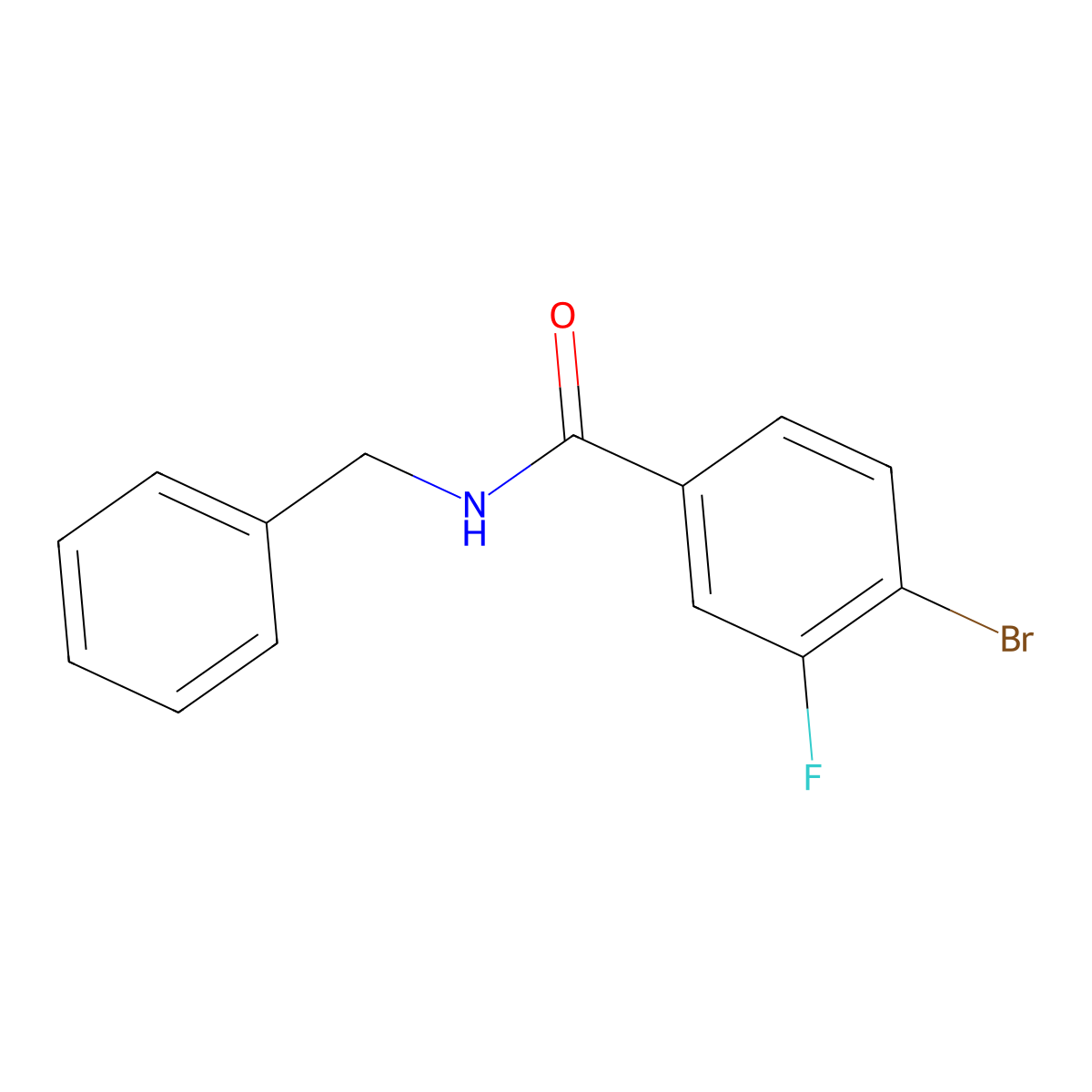 N-benzyl-4-bromo-3-fluorobenzamide molecular structure, CAS 1282306-68-6