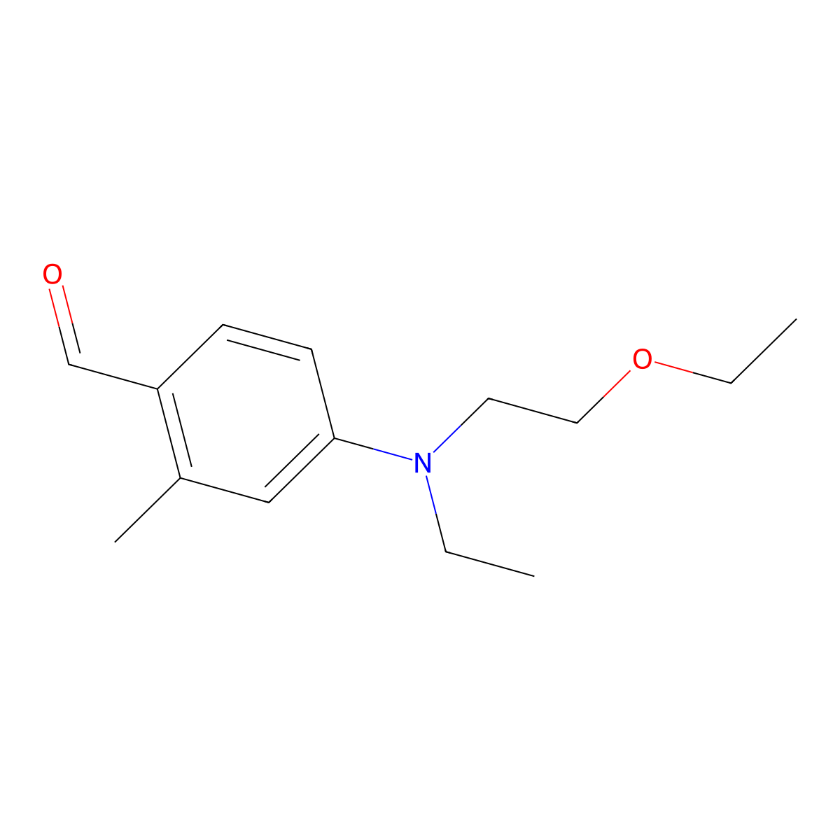 4-((2-Ethoxyethyl)(ethyl)amino)-2-methylbenzaldehyde molecular structure, CAS 128237-47-8