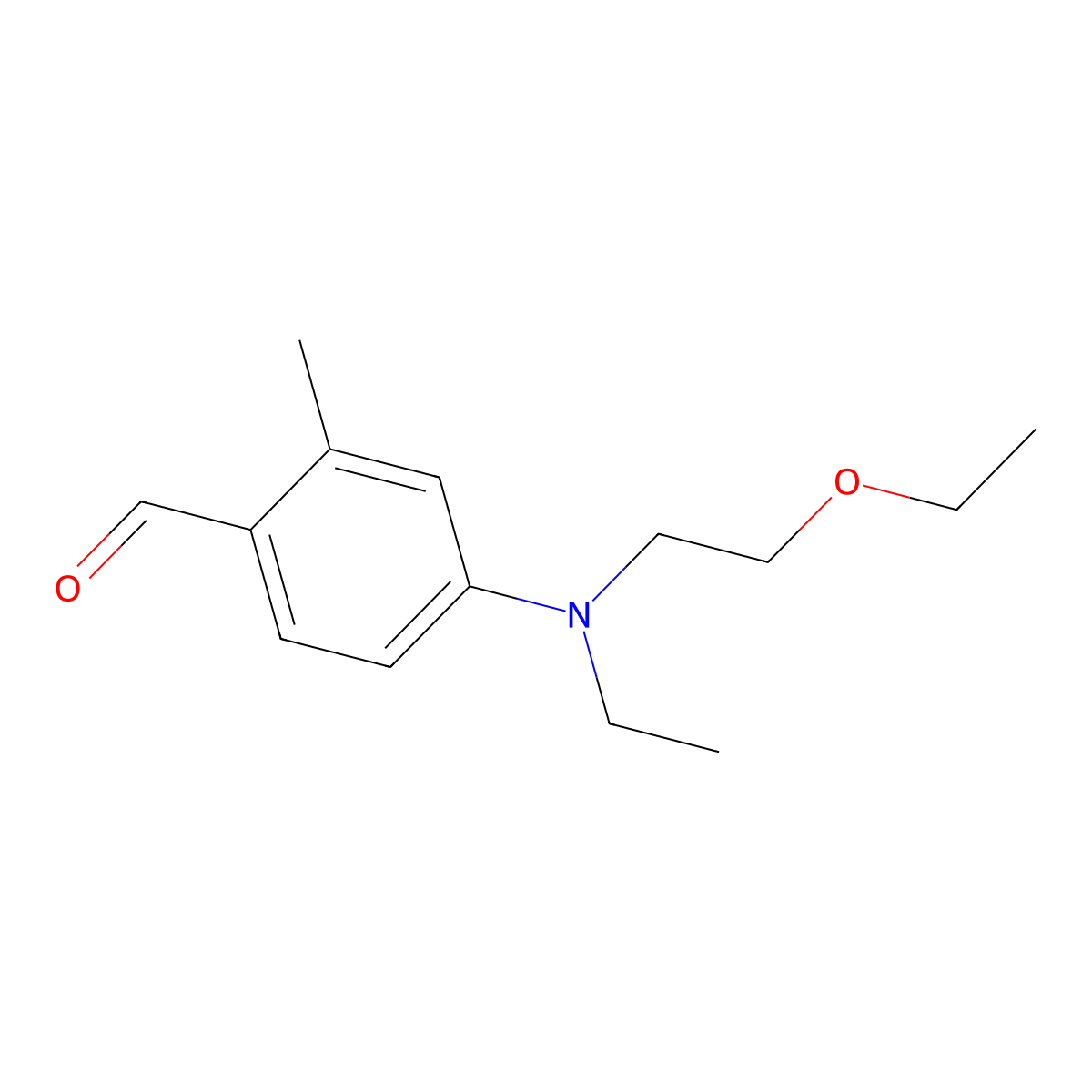 4-((2-Ethoxyethyl)(ethyl)amino)-2-methylbenzaldehyde molecular structure, CAS 128237-47-8