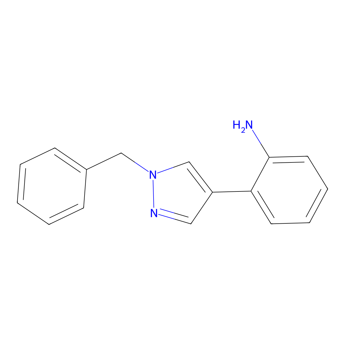 2-(1-Benzyl-1H-pyrazol-4-YL)aniline molecular structure, CAS 1282370-72-2