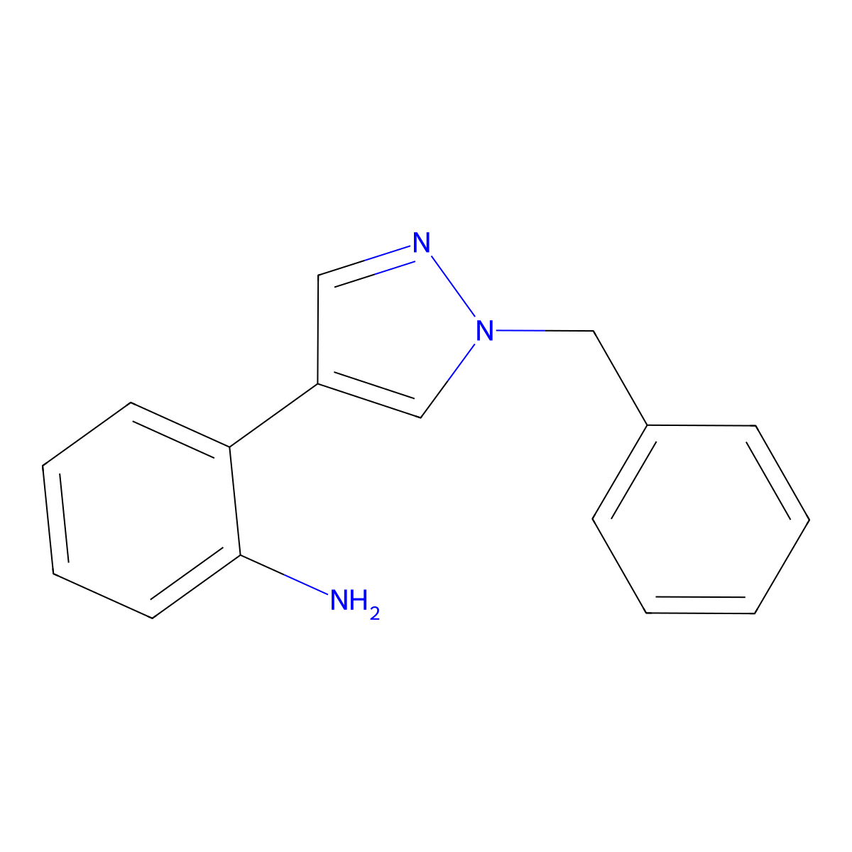 2-(1-Benzyl-1H-pyrazol-4-YL)aniline molecular structure, CAS 1282370-72-2