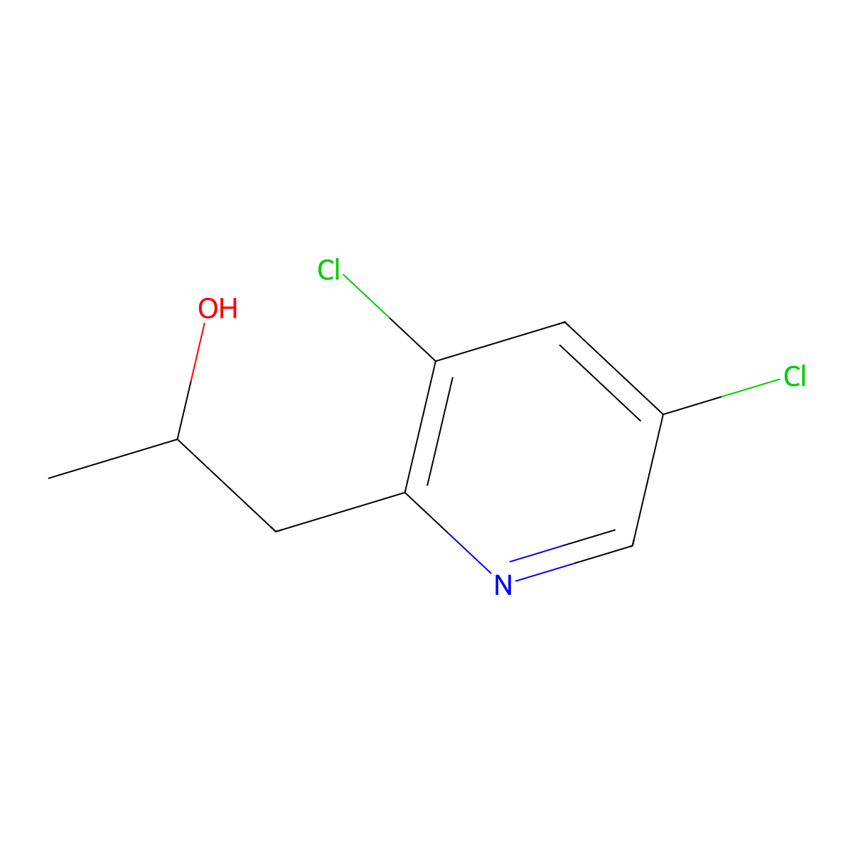 1-(3,5-Dichloropyridin-2-yl)propan-2-ol molecular structure, CAS 1282377-75-6