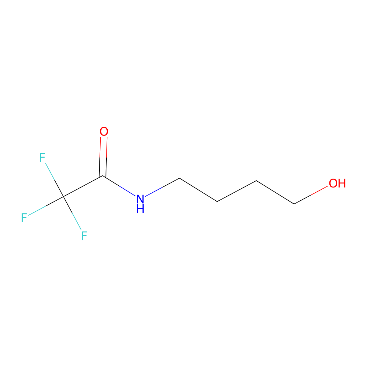 N-(4-Hydroxybutyl)trifluoroacetamide molecular structure, CAS 128238-43-7