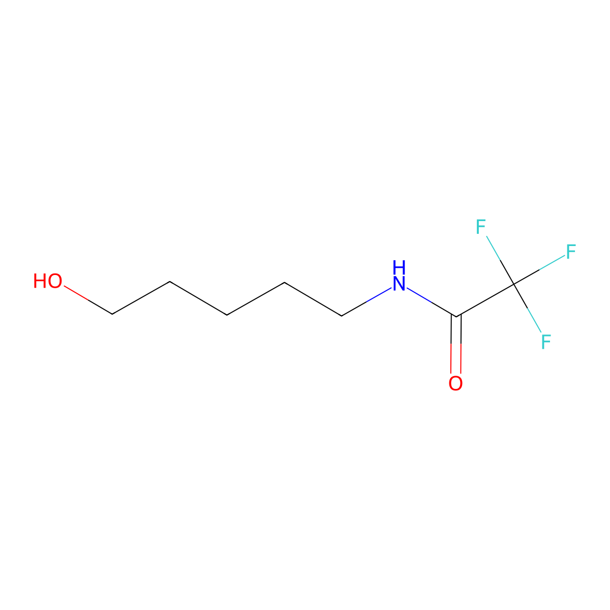 N-(5-Hydroxypentyl)trifluoroacetamide molecular structure, CAS 128238-44-8