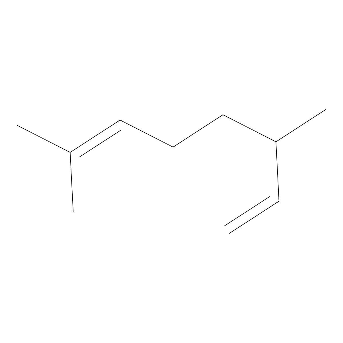 Dihydromyrcene molecular structure, CAS 128241-35-0