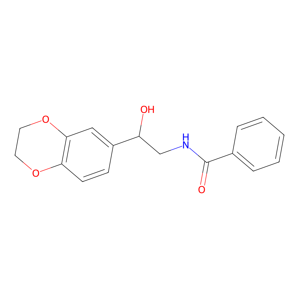 N-[2-(2,3-dihydro-1,4-benzodioxin-6-yl)-2-hydroxyethyl]benzamide molecular structure, CAS 1282419-55-9