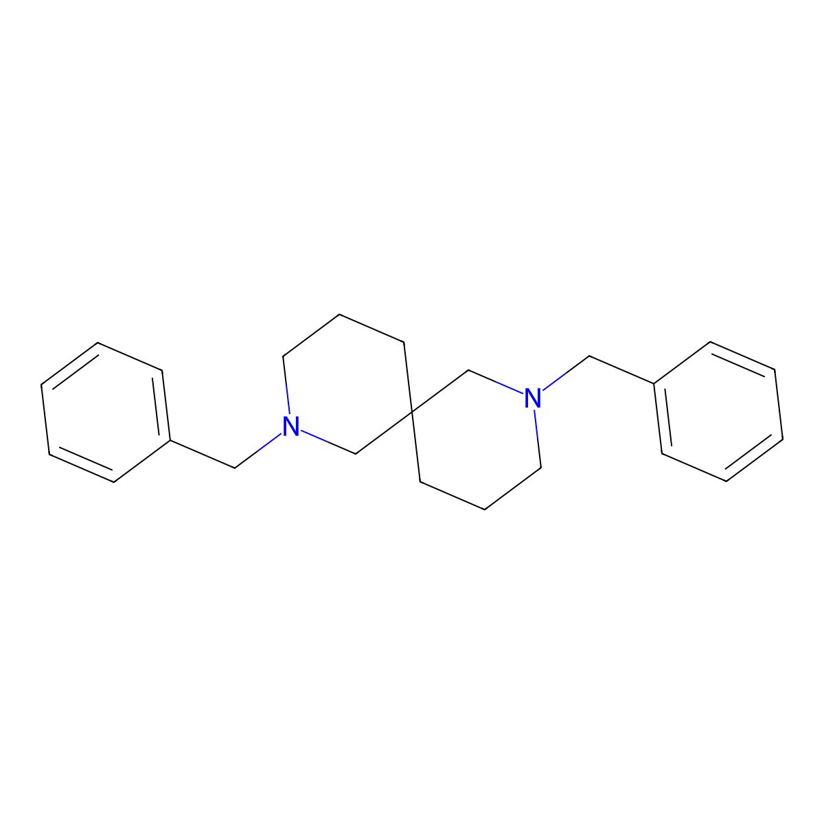 2,8-Dibenzyl-2,8-diazaspiro[5.5]undecane molecular structure, CAS 128243-96-9
