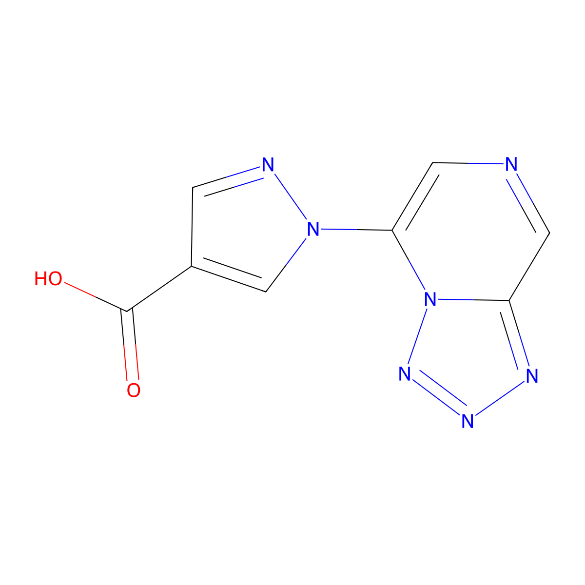 1-{[1,2,3,4]tetrazolo[1,5-a]pyrazin-5-yl}-1H-pyrazole-4-carboxylic acid molecular structure, CAS 1282434-07-4
