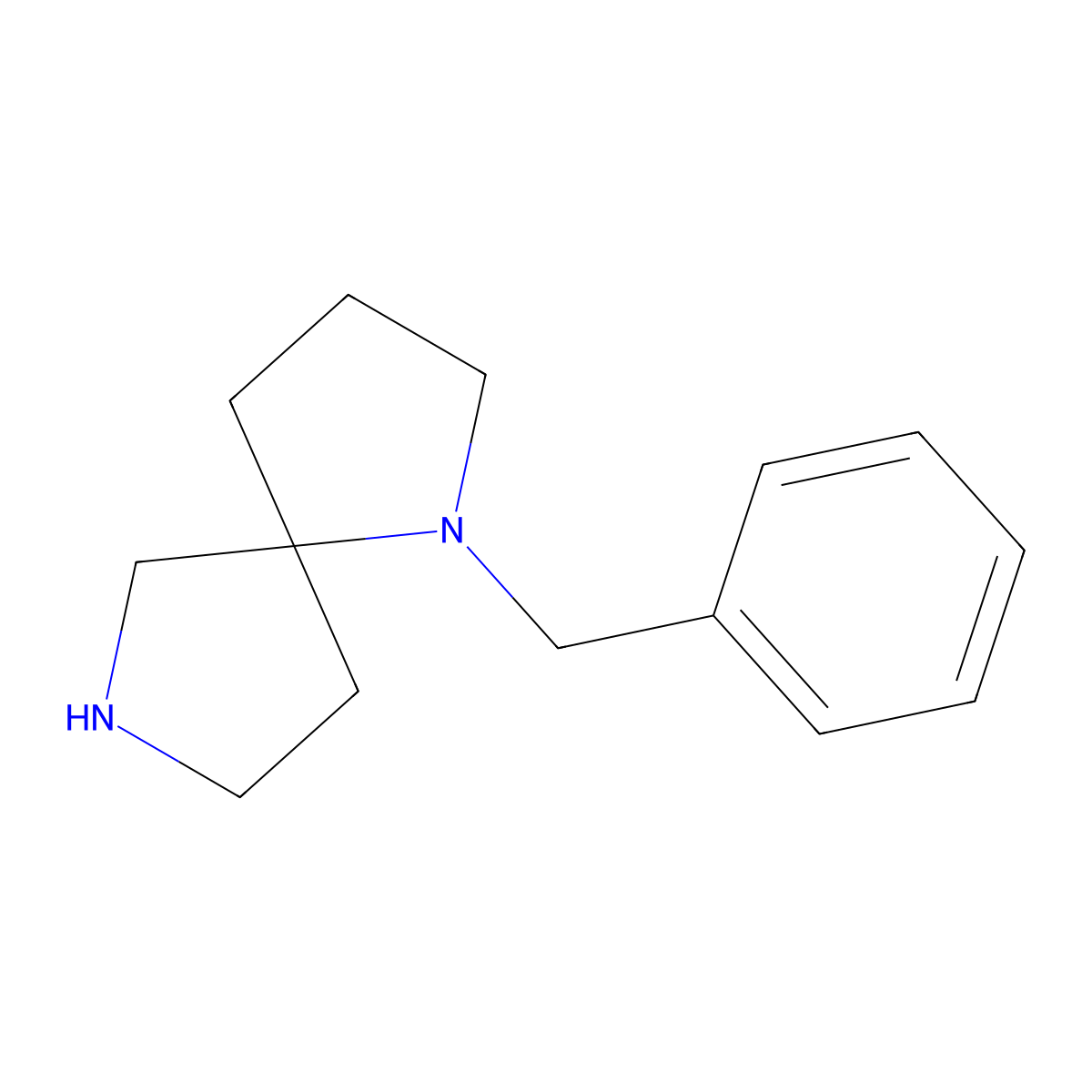 1-Benzyl-1,7-diazaspiro(4.4)nonane molecular structure, CAS 128244-01-9