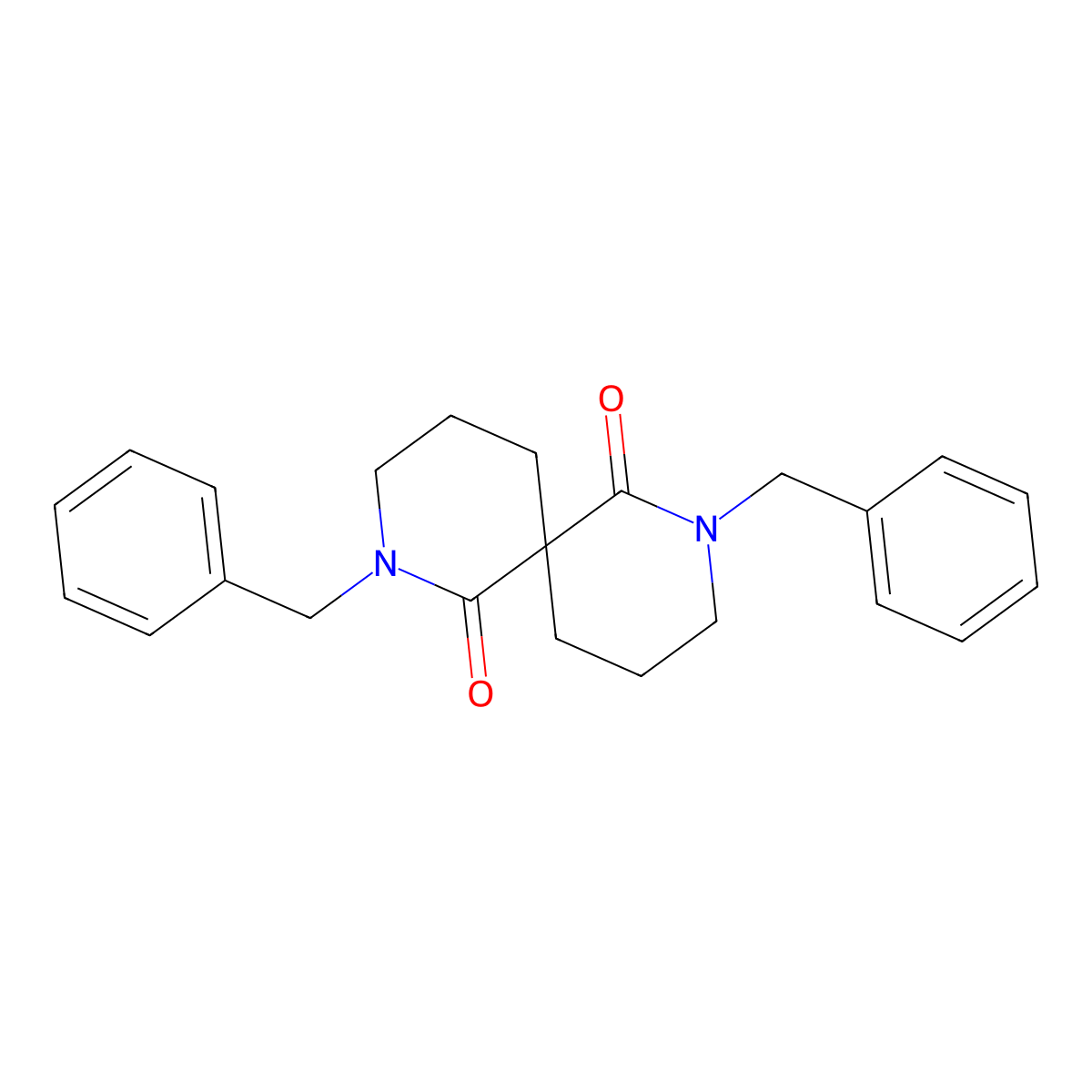 2,8-Dibenzyl-2,8-diazaspiro[5.5]undecane-1,7-dione molecular structure, CAS 128244-02-0