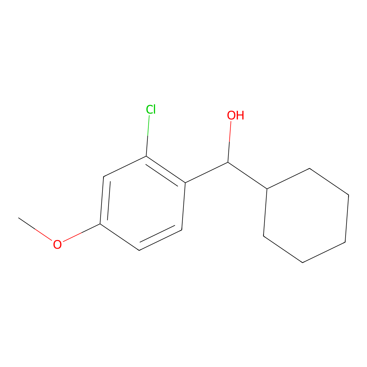2-Chloro-alpha-cyclohexyl-4-methoxybenZenemethanol molecular structure, CAS 1282470-96-5