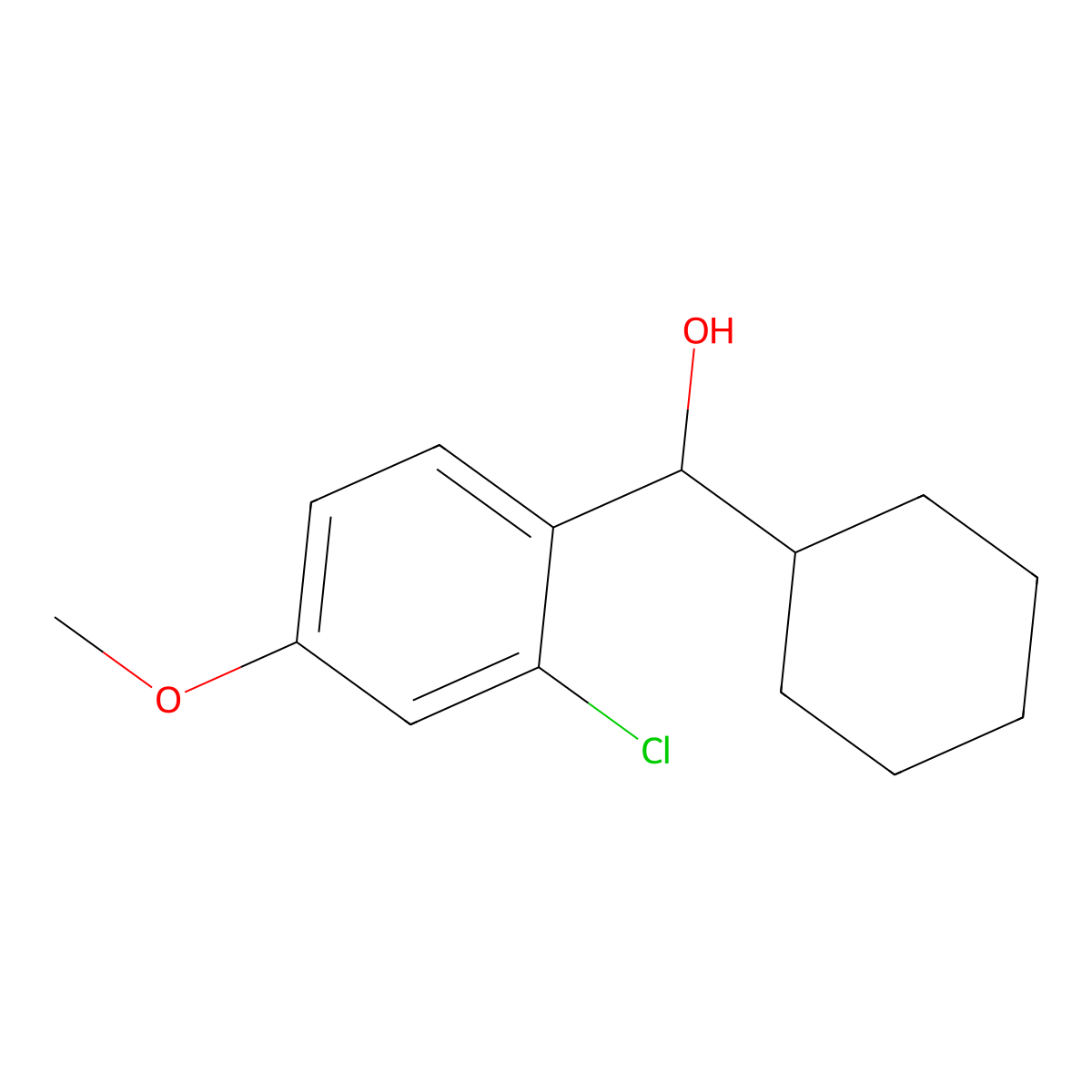 2-Chloro-alpha-cyclohexyl-4-methoxybenZenemethanol molecular structure, CAS 1282470-96-5